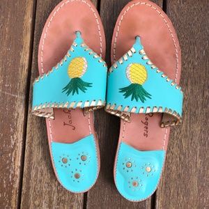 Jack Rogers pineapple flip flops- barely worn